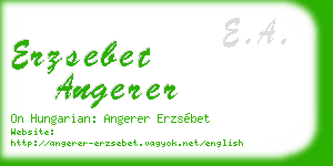 erzsebet angerer business card